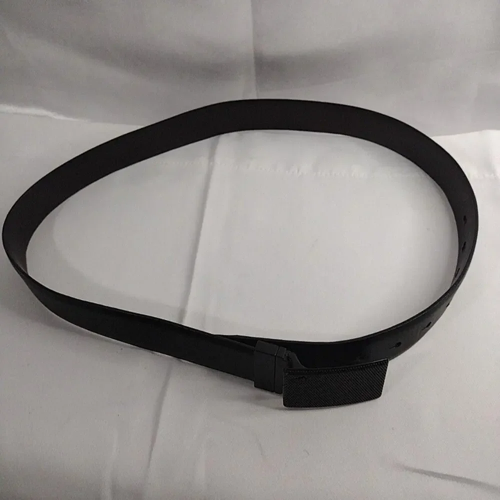 Nike Belt Mens Small Black Synthetic Leather Golf Adjustable Buckle Logo
